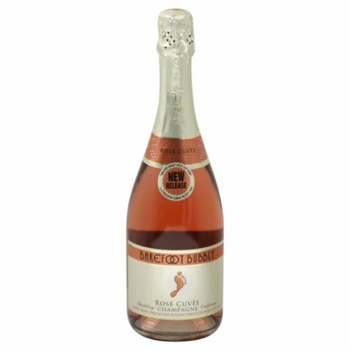 Barefoot Bubbly Rose Cuvee Champagne Perspective: front