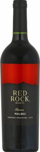Red Rock Winery Argentina Malbec Red Wine Perspective: front