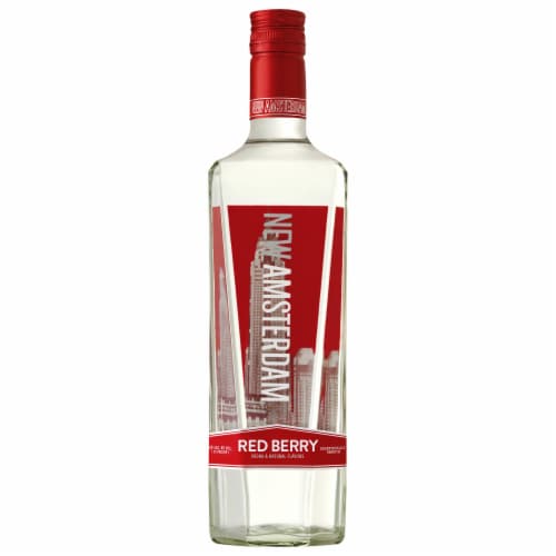 New Amsterdam Red Berry Flavored Vodka Perspective: front
