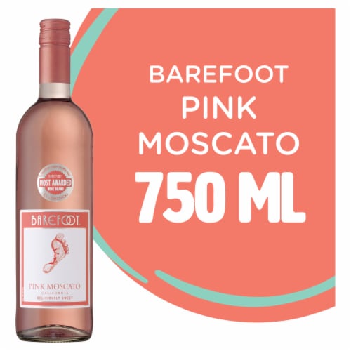 Barefoot Cellars Pink Moscato California Wine Perspective: front
