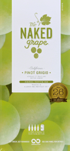 The Naked Grape Pinot Grigio California White Wine Box Perspective: front