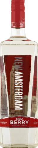 New Amsterdam Red Berry Flavored Vodka Perspective: front