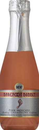 Barefoot Bubbly Pink Moscato Champagne California Sparkling Wine Perspective: front