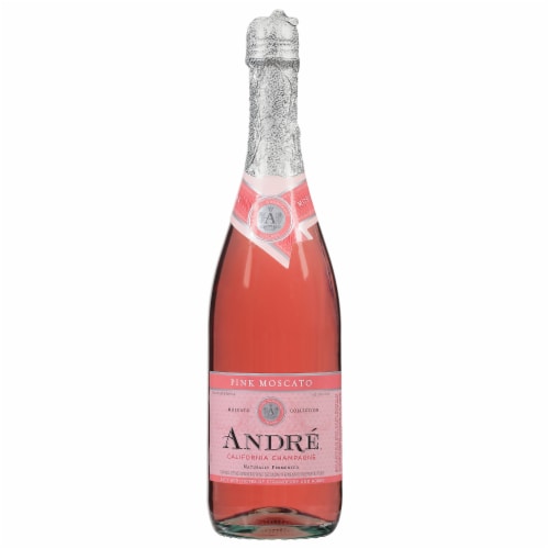 Andre Pink Moscato Champagne California Sparkling Wine Perspective: front
