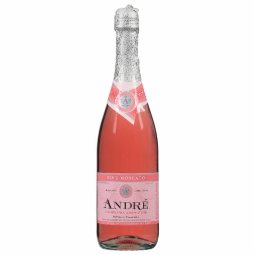 Andre Pink Moscato Champagne California Sparkling Wine Perspective: front