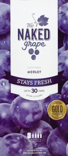 The Naked Grape Box Merlot Box Wine 3L Perspective: front