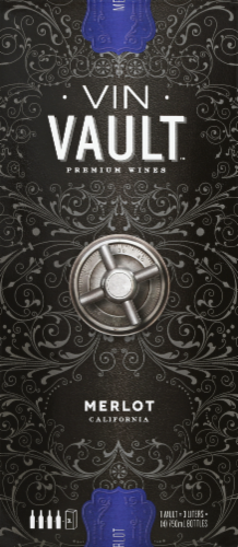 Vin Vault Merlot Red Box Wine Perspective: front