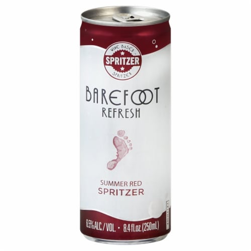 Barefoot Spritzer Summer Red Wine 1 Single Serve 250ml Can Perspective: front