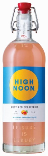 High Noon Ruby Red Grapefruit Flavored Vodka Perspective: front
