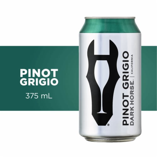 Dark Horse Pinot Grigio White Wine Single Can Perspective: front