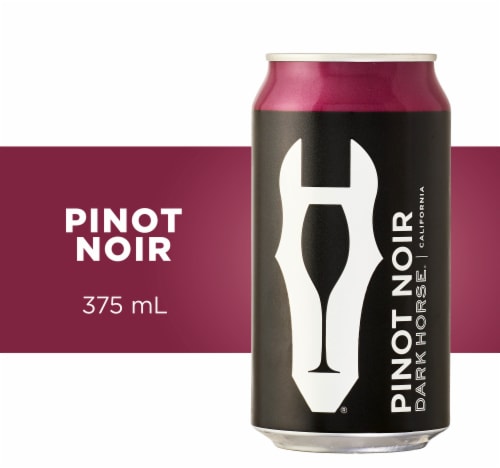 Dark Horse Pinot Noir Red Wine Single Can Perspective: front