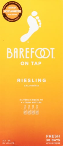 Barefoot® On Tap Riesling Box Wine Perspective: front