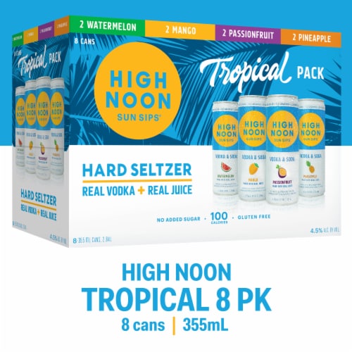 High Noon® Sun Sips® Tropical Variety Pack Hard Seltzer Perspective: front
