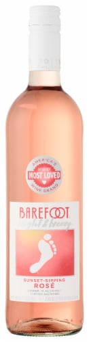 Barefoot Bright & Breezy Rose California Low Calorie Wine Perspective: front