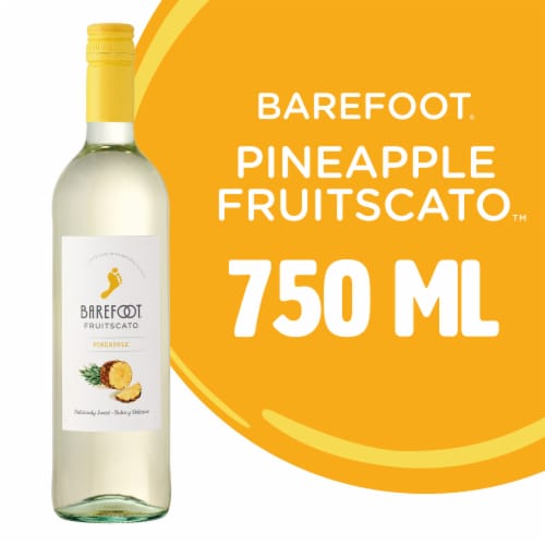 Barefoot Fruitscato Pineapple Moscato Sweet Wine Perspective: front
