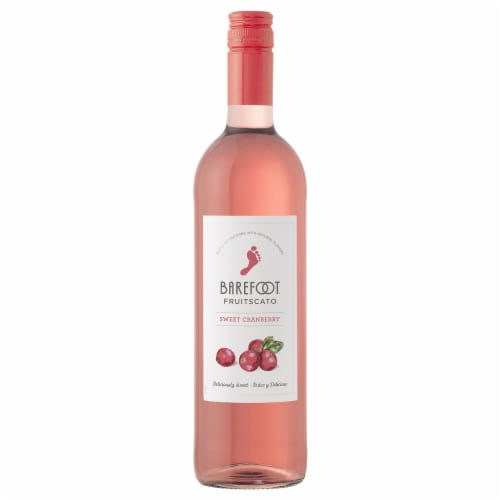 Barefoot Fruitscato Cranberry Moscato Sweet Wine Perspective: front