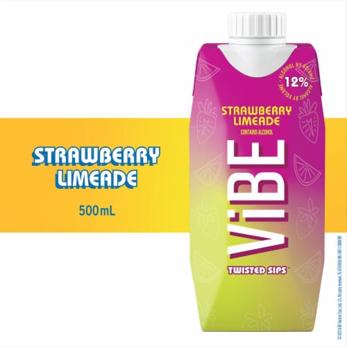Vendange Vibe Strawberry Limeade Alcohol Beverage Perspective: front