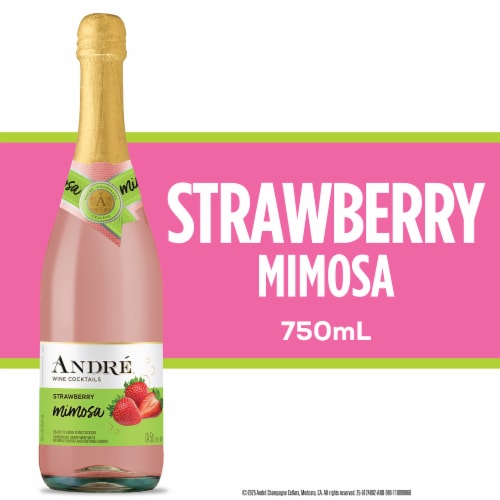 Andre Strawberry Mimosa California Ready to Drink Cocktail Sparkling Wine Perspective: front