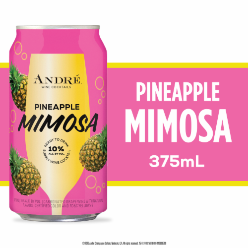 Andre Pineapple Mimosa California Ready to Drink Cocktail Sparkling Wine Can Perspective: front