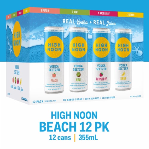 High Noon® Vodka Hard Seltzer Beach Variety Pack Cans Perspective: front