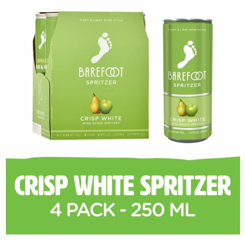 Barefoot Spritzer Crisp White Wine Cooler Perspective: front