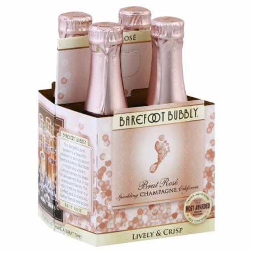 Barefoot Bubbly® Brut Rose Sparkling Champagne Perspective: front