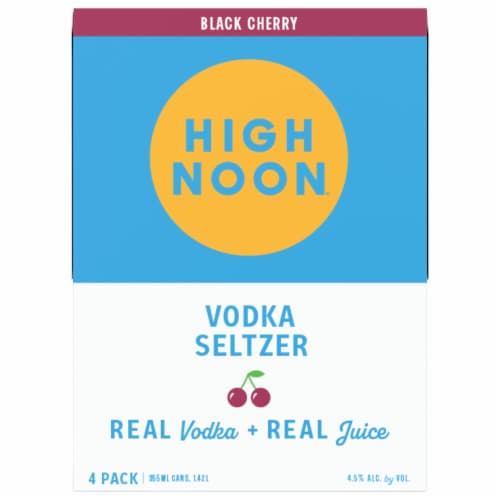 High Noon® Black Cherry Vodka Hard Seltzers Perspective: front