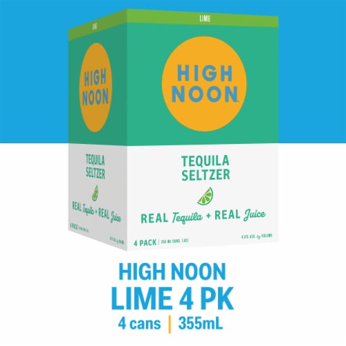 High Noon® Lime Tequila Hard Seltzer Cans Perspective: front