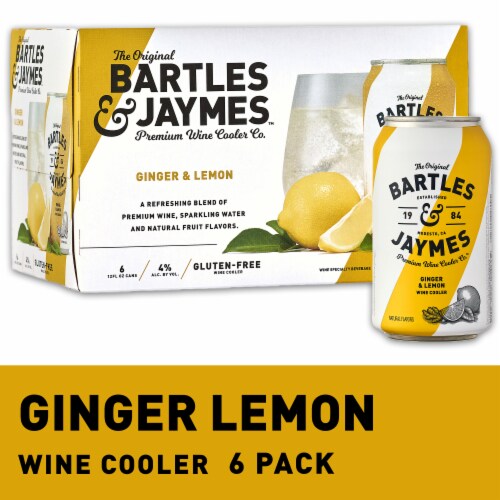 Bartles & Jaymes Ginger Lemon Wine Cooler Ready to Drink Cocktail Perspective: front