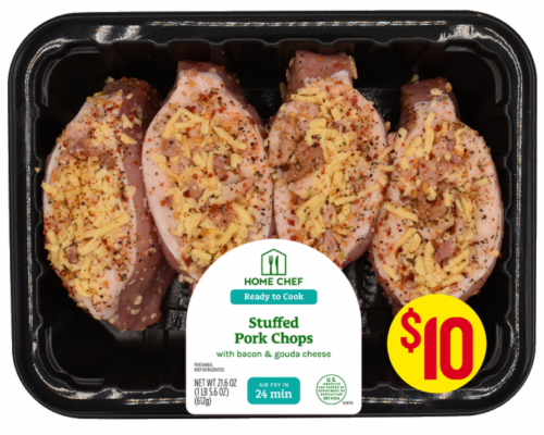 Bacon & Gouda Stuffed Pork Chop Perspective: front
