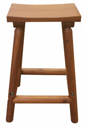 Leigh Country Amber-Log Saddle Stool - Honey Brown Perspective: front