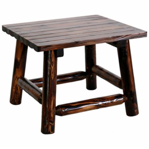 Leigh Country Char-Log Side Table - Brown Perspective: front