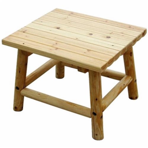 Leigh Country Natural Finish Aspen End Table Perspective: front