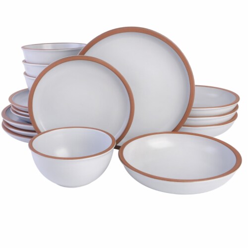 Gibson Soho Lounge Lagos 16 Piece Double Bowl Dinnerware Set