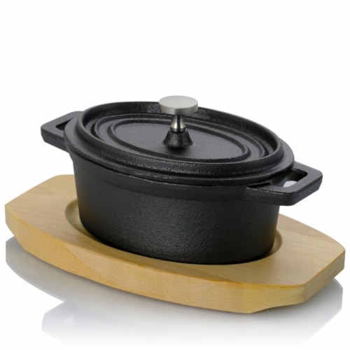 Gibson 98236.03 0.35qt Campton Mini Oval Cast Iron Casserole Dutch Oven
