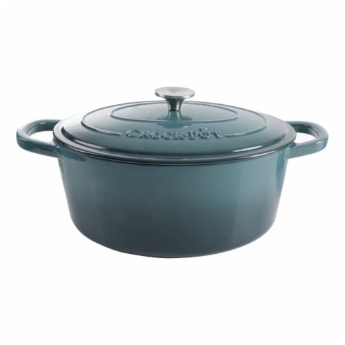 Crock Pot Artisan 7 Quart Enameled Cast Iron Dutch Oven Oval-JCPenney,  Color: Gray