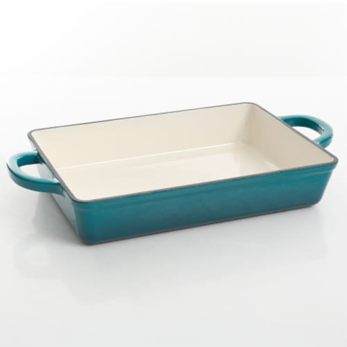 Crock-Pot Artisan 13 Nonstick Enameled Cast Iron Casserole Dish Cook Pan,  Teal, 1 Piece - Gerbes Super Markets