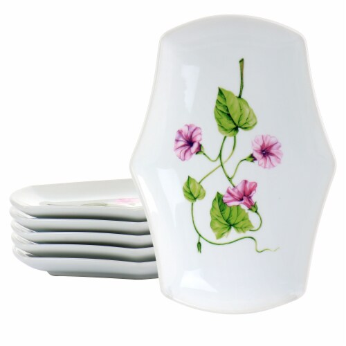 Martha Stewart Botanical Garden Ceramic Plate Set - White Perspective: front