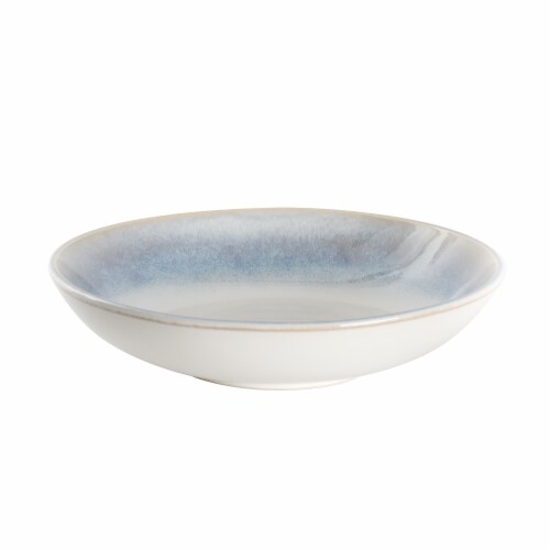 Martha Stewart Reactive Dinner Bowl - White/Blue Perspective: front