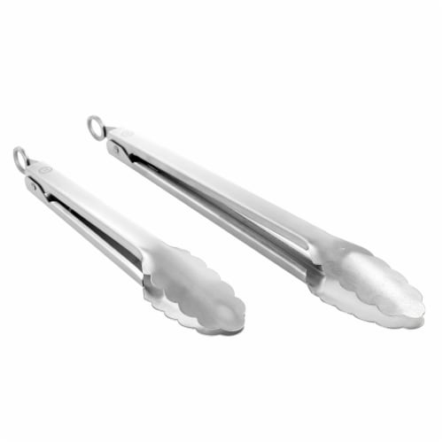 Martha Stewart Stainless Steel Easy-Lock Tongs