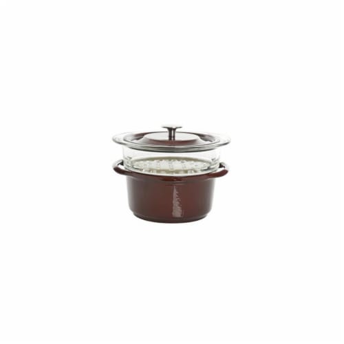 Gibson 126366.03 3 qt Casserole with Glass Steamer Perspective: front