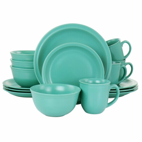 Gibson Home 16-Piece Blue Siam Stoneware Dinnerware Set