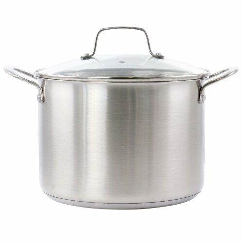 Martha Stewart Everday Midvale 8 Quart Stainless Steel Stock Pot with