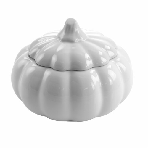 Martha Stewart Ceramic Soup Tureen Set with Lid - White Perspective: front
