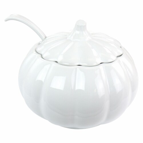 Martha Stewart Ceramic Tureen Set - White Perspective: front