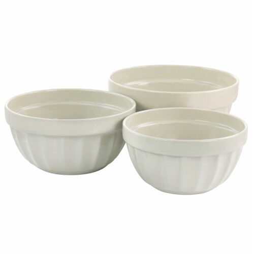 Martha Stewart Stoneware Bowl Set - Beige Perspective: front