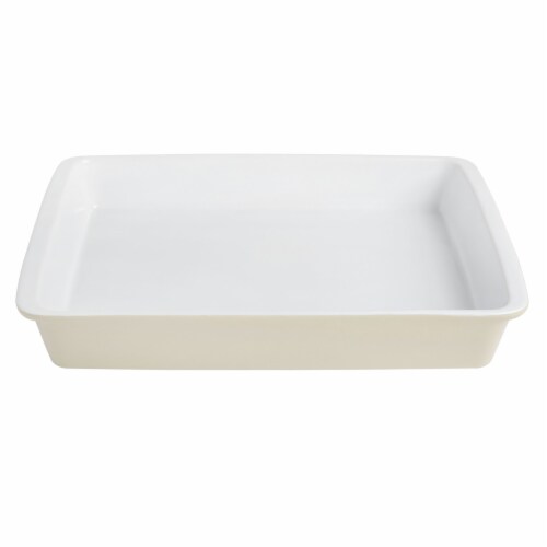 Martha Stewart Beige Stoneware Baker Perspective: front