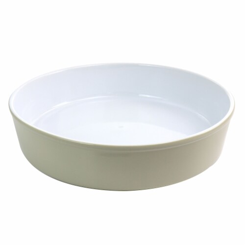 Martha Stewart Beige Stonware Pie Pan Perspective: front