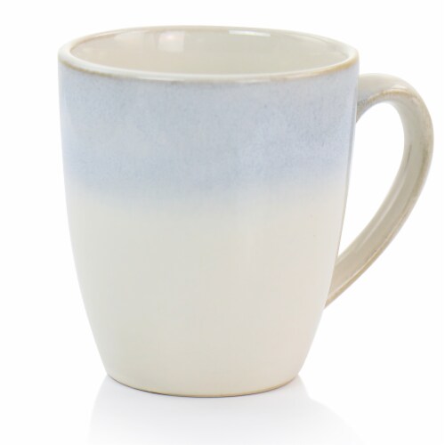 Martha Stewart Blue Rim Stoneware Cup Set Perspective: front