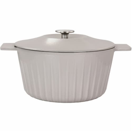 Martha Stewart Round Gray Casserole Dish Perspective: front